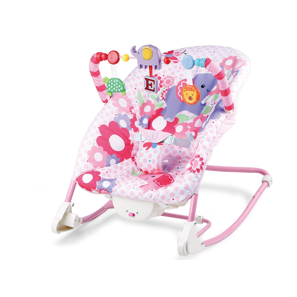 baby rocking chair with vibration pink