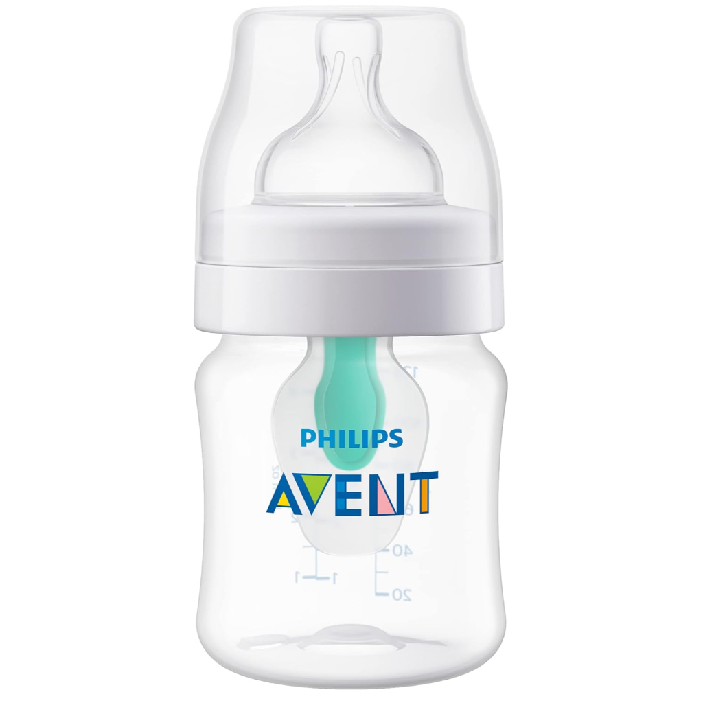 philips avent anti colic baby bottle with airfree vent, 4oz, 1pk, clear2