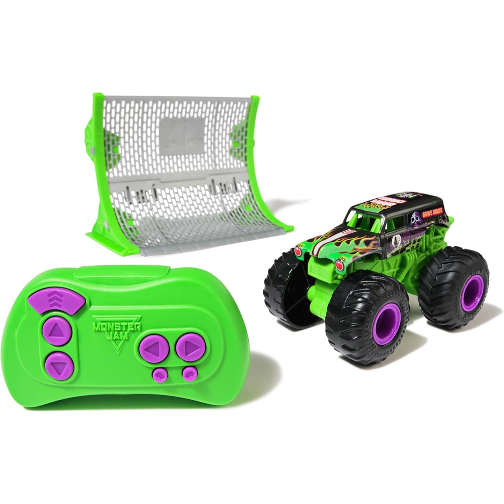 monster jam, official grave digger remote control monster truck with ramp1