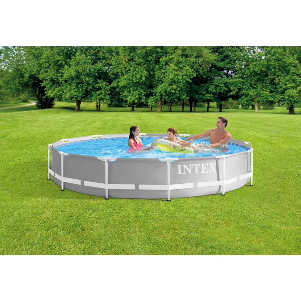 intex prism frame 12' x 30 above ground pool w: filter pump web 1