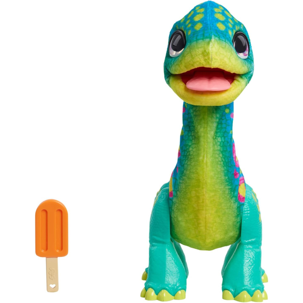 furreal snackin’ sam the bronto interactive toy 11 inch plush2